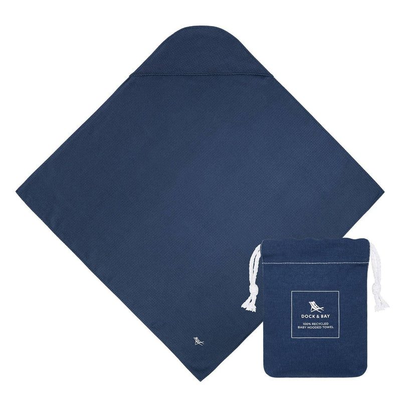 Dock & Bay Baby Hooded Towel - Classic - Midnight Navy