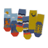 3 Pack Ocean Kids Sustainable Fashion Socks for Boys and Girls