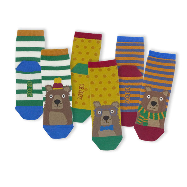 3 Pack Woodland Kids Sustainable Fashion Socks for Boys and Girls