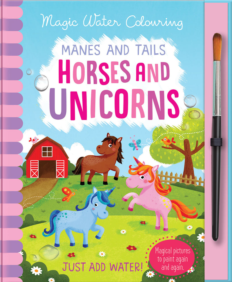 Horses/Unicorns Magic Water Painting Book