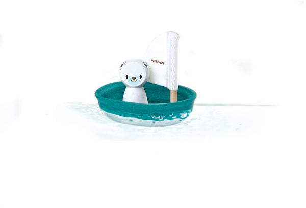 Plan Toys Bath Toy Sailing Boat - Polar Bear