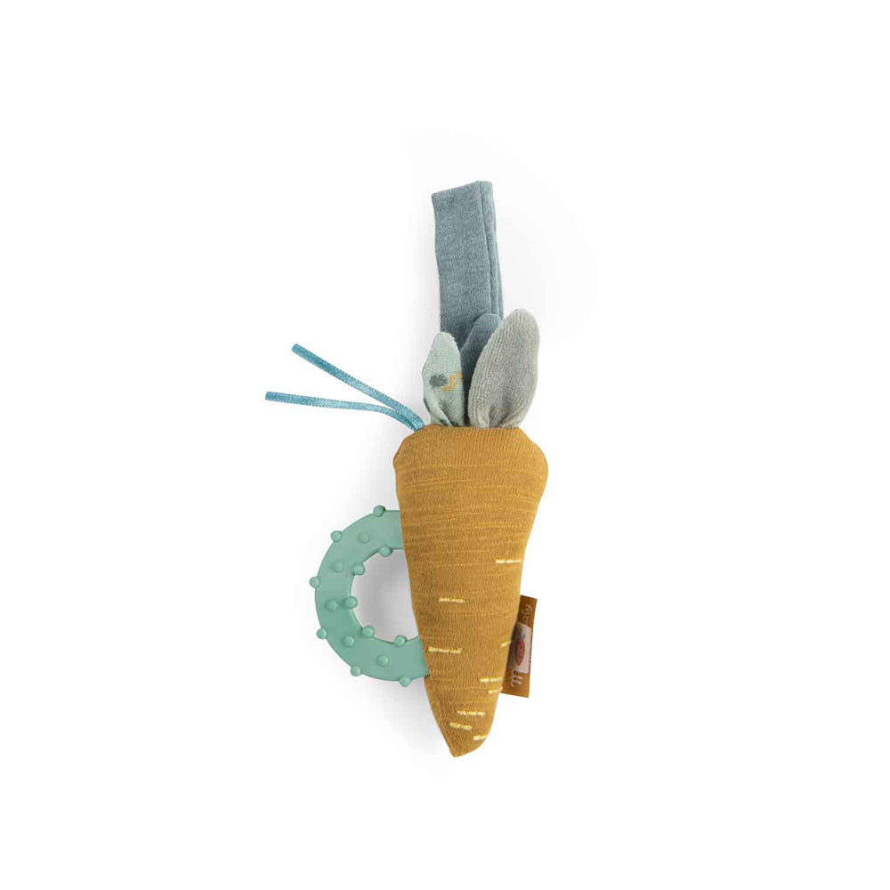 Moulin Roty Carrot Teething Rattle Trois Petits Lapins