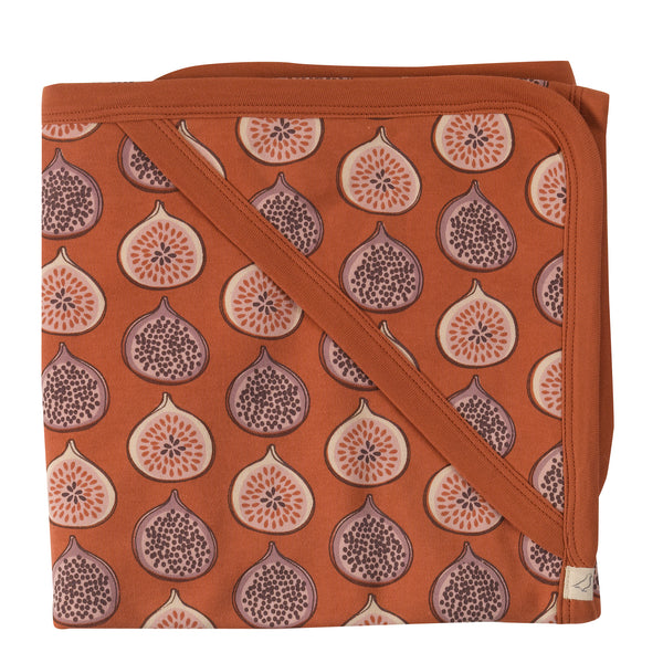 Pigeon Hooded blanket, fig - orange