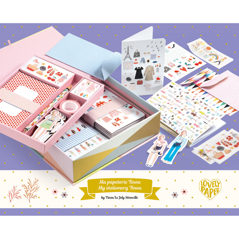 Djeco Lovely Paper Tinou Stationery Box