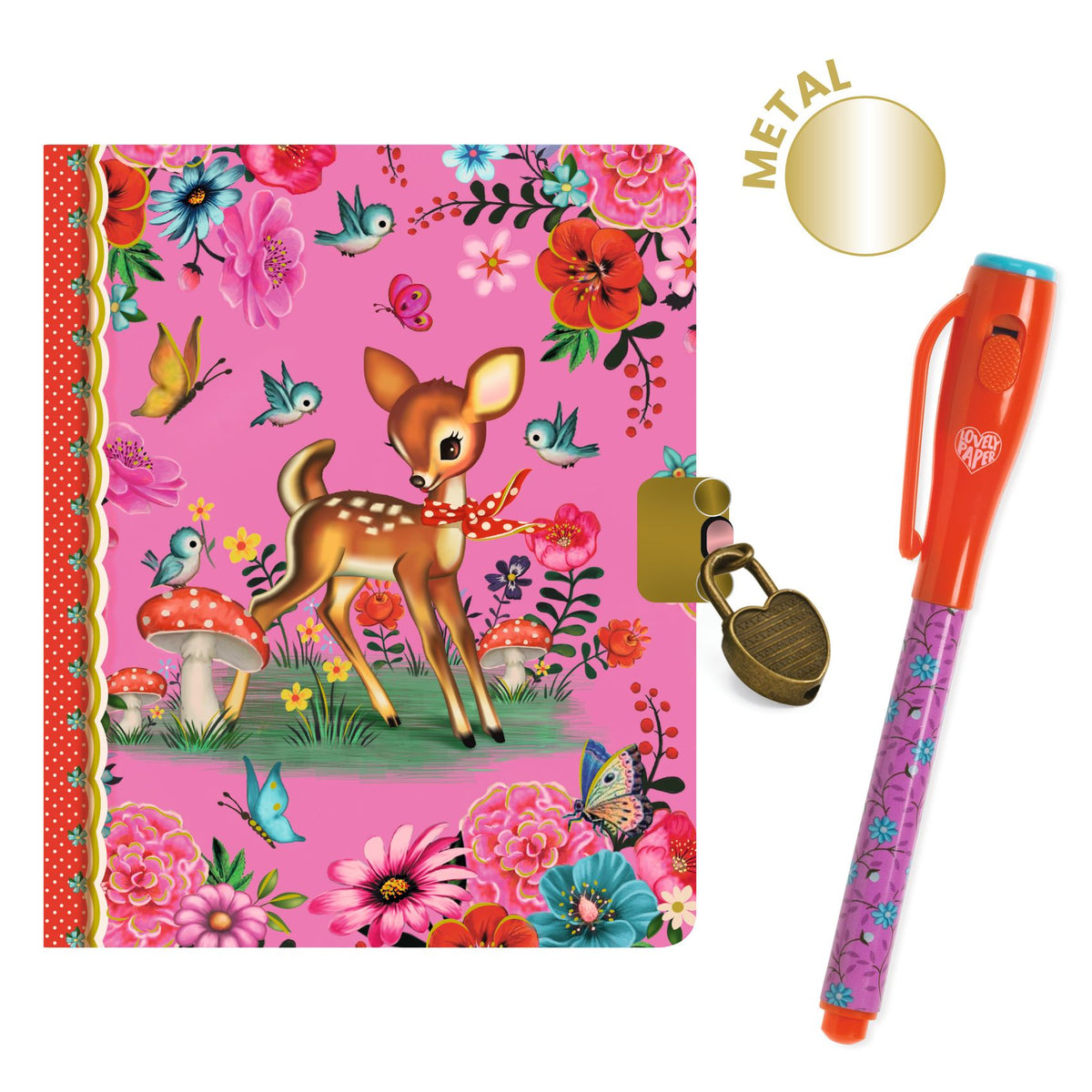Djeco Little Secret Notebook and Pen - Fiona