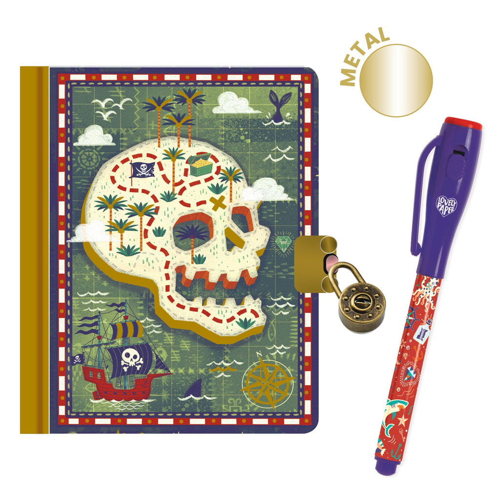 Carnet Secret Djeco Tinyly Minico – 92 Pages Lignées, Cadenas Cœur, Coffret FSC