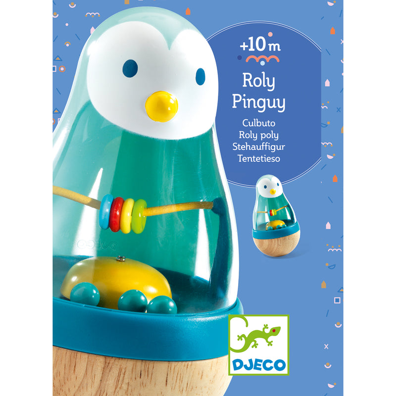 Djeco Baby Roly Pingu Toy 10M+