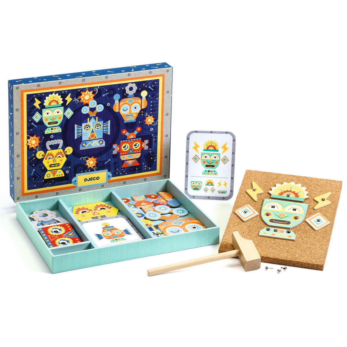 Djeco Tap Tap Robots Pin Board