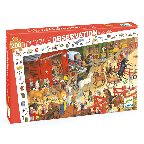Djeco Horse Riding Observation Puzzle - 200 Pieces