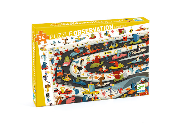 Djeco Car rally Observation Puzzle - 54 pcs