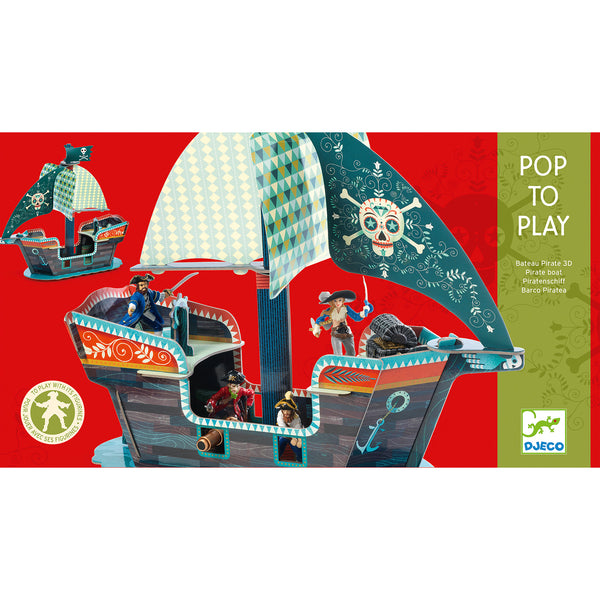 Djeco Pop To Play Pirate Boat 3D