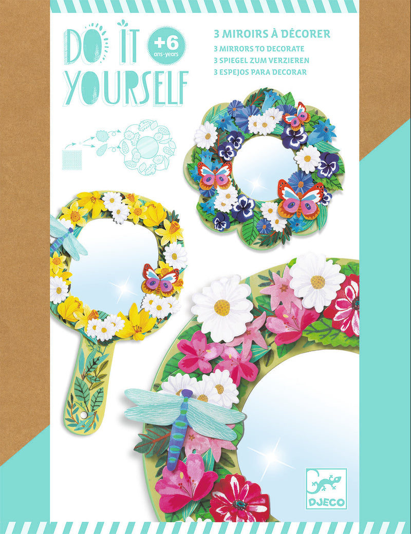 Djeco Do It Yourself Pretty Flowers- Flower Mirrors