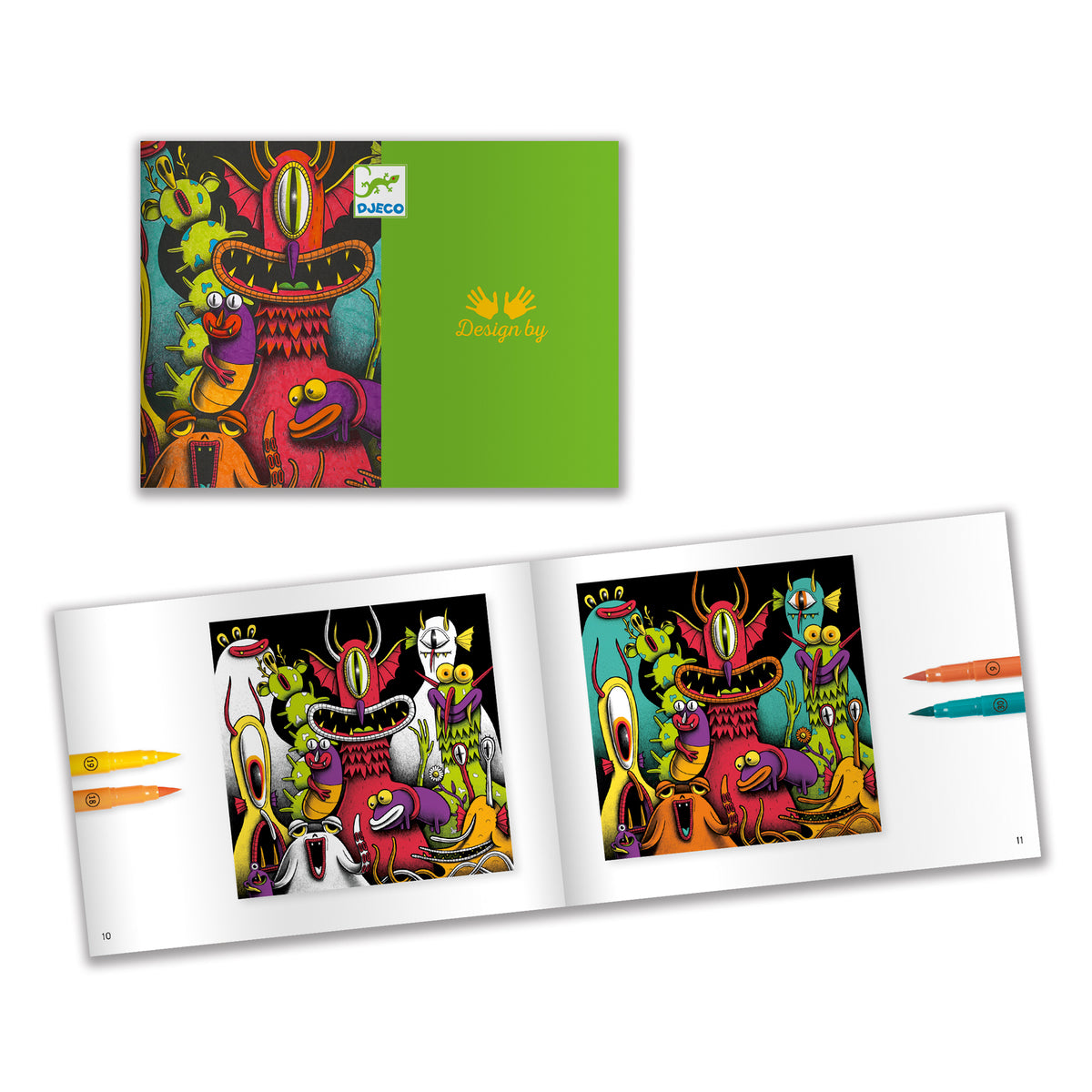 Djeco Funny Freaks 3D Colouring