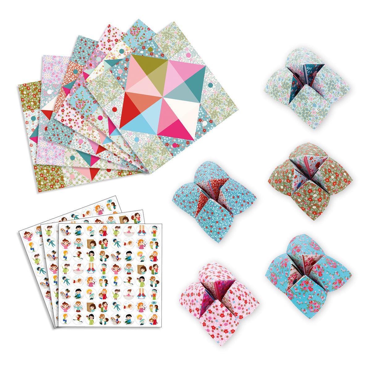 Djeco Origami Pretty Flowers Fortune Tellers