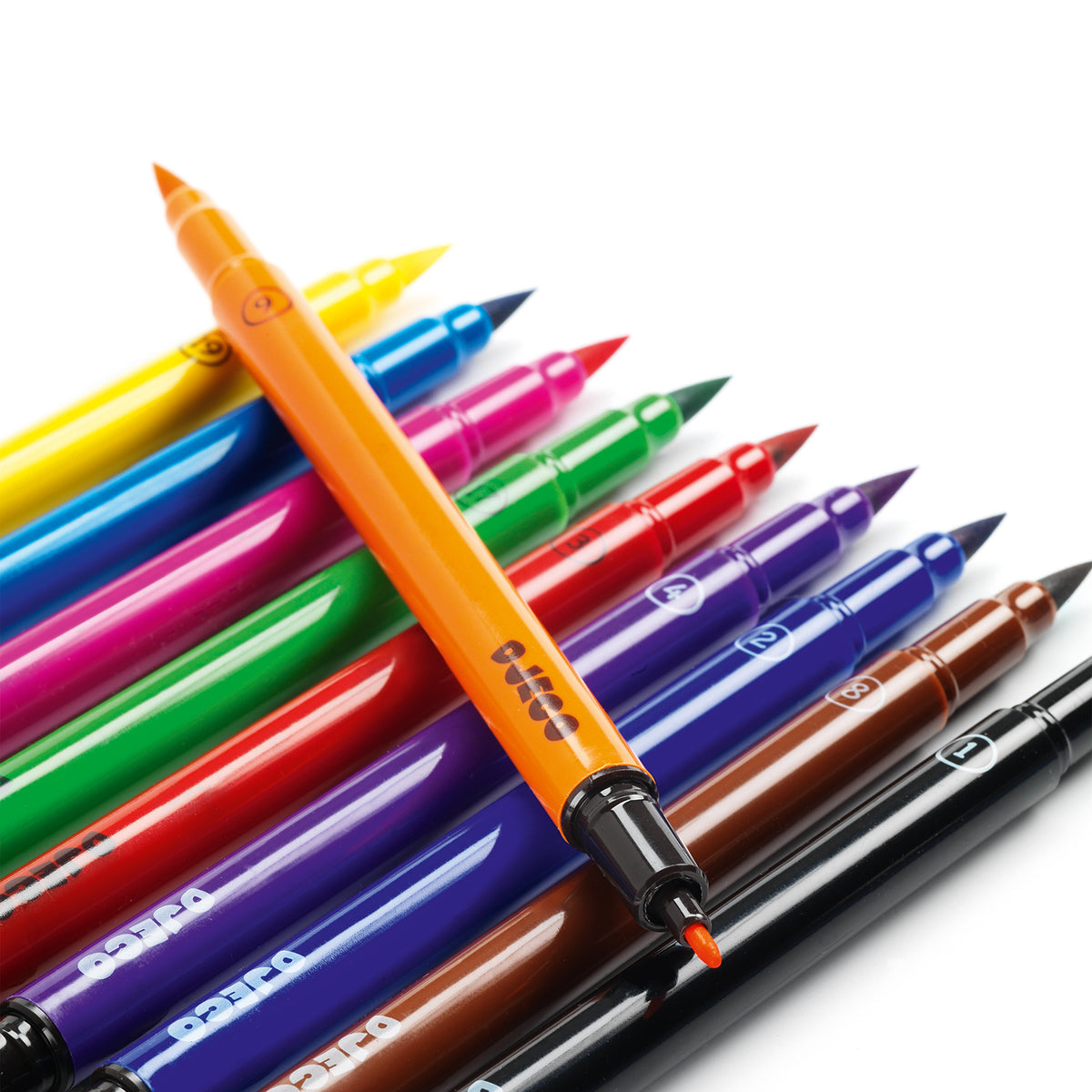 Djeco Colours - 10 Felt Tip Brush Pens