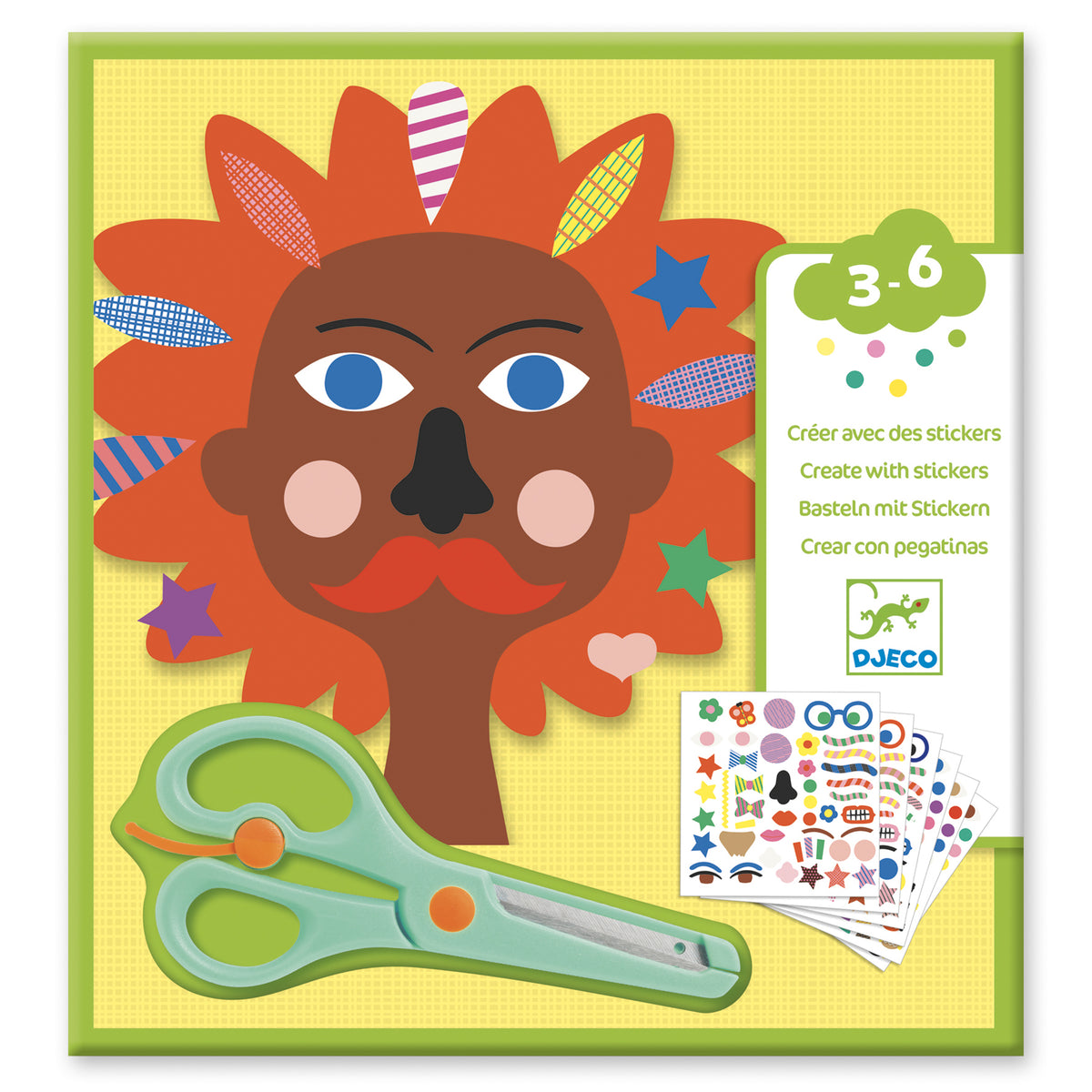 Djeco Create with Stickers - Hairdresser