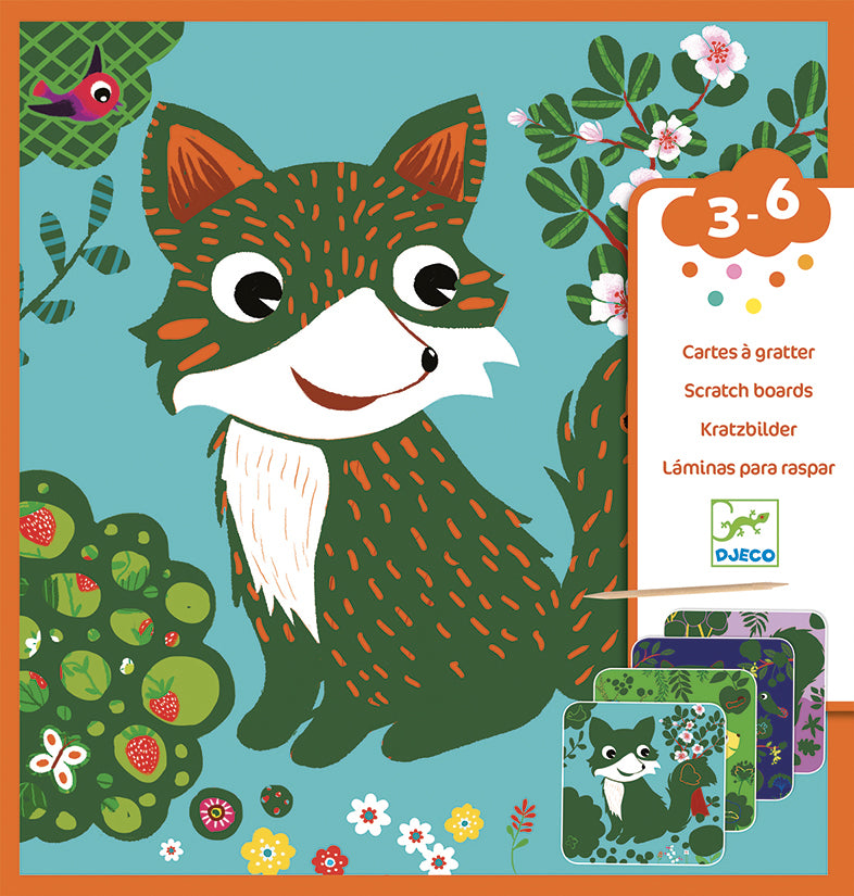 Djeco  Scratch Cards - Country creatures