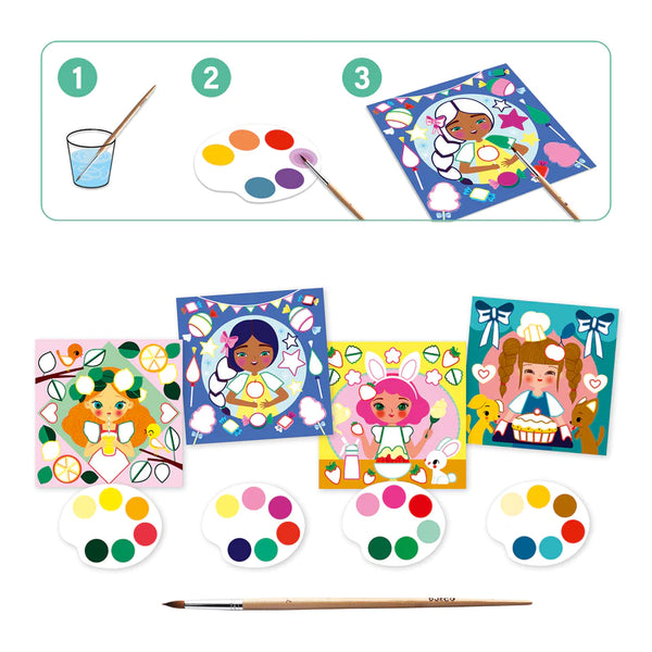 Djeco Cards to Paint - Snack Time