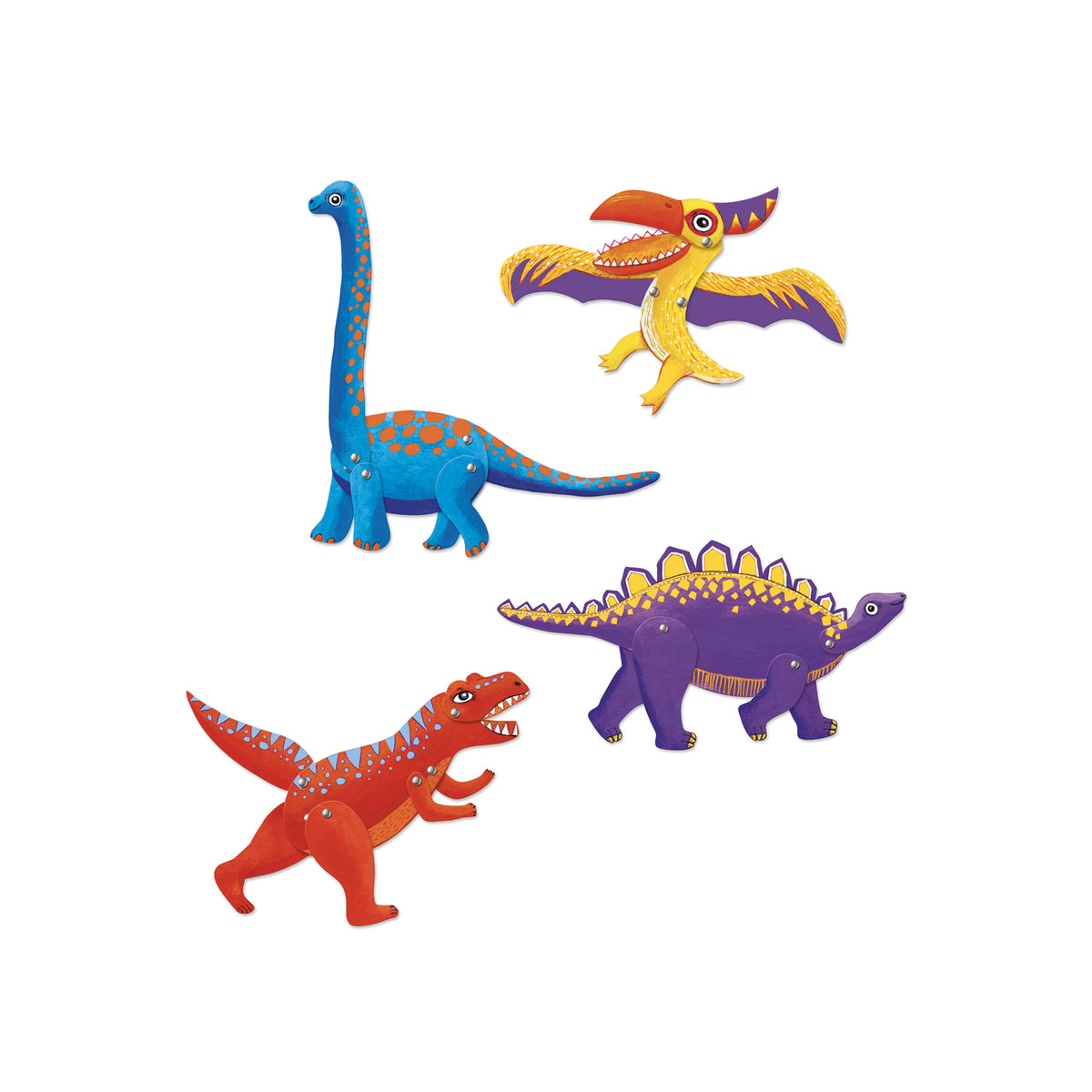 Djeco Paper Puppets (Jumping Jacks) - Dinos