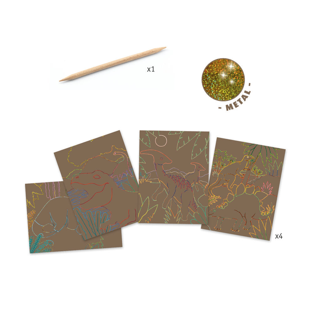 Djeco Scratch Cards - Dinosaurs