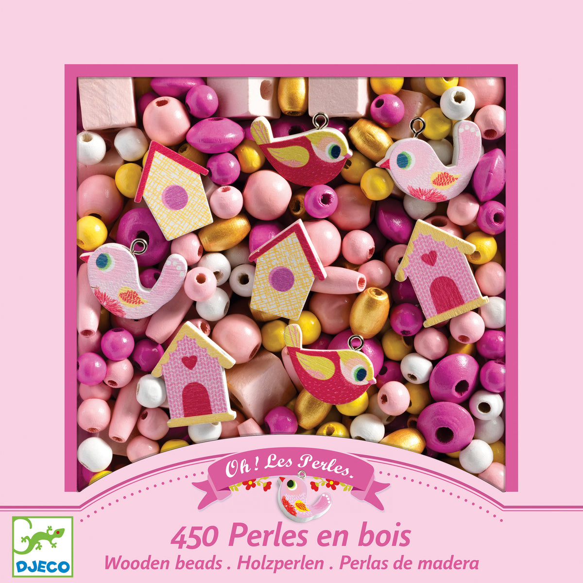 Djeco Abundance Jewellery Wooden Beads - Birds