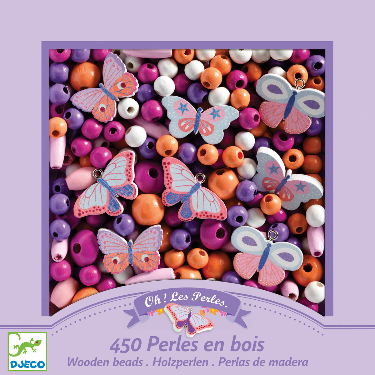 Djeco Abundance Jewellery Wooden Beads - Butterflies