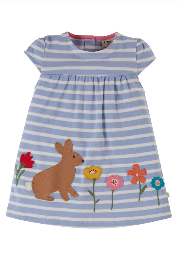 Frugi Little Layla Dress - Lavender Breton/Rabbit