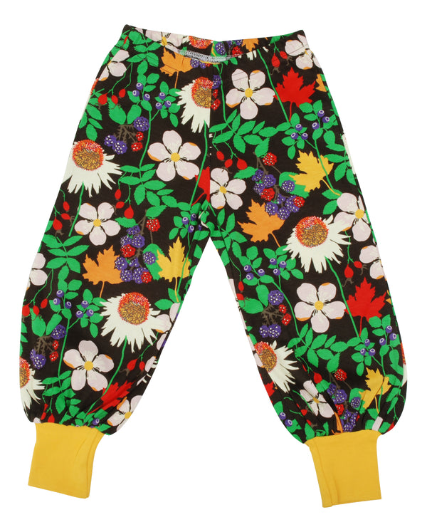 Duns Sweden Baggy Pants - Autumn Flowers Brown
