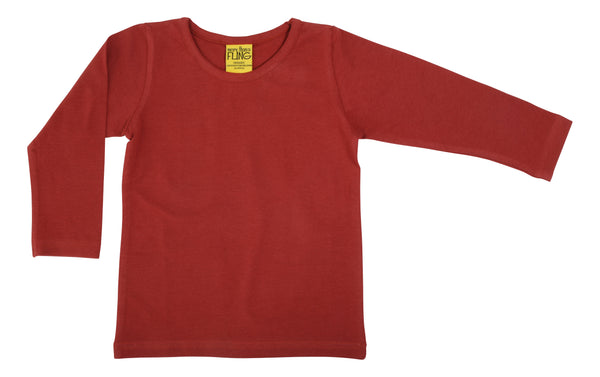 More than a Fling Long Sleeve Top - Brick Red