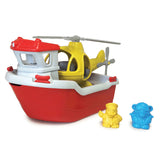 Green Toys Rescue Boat With Helecopter