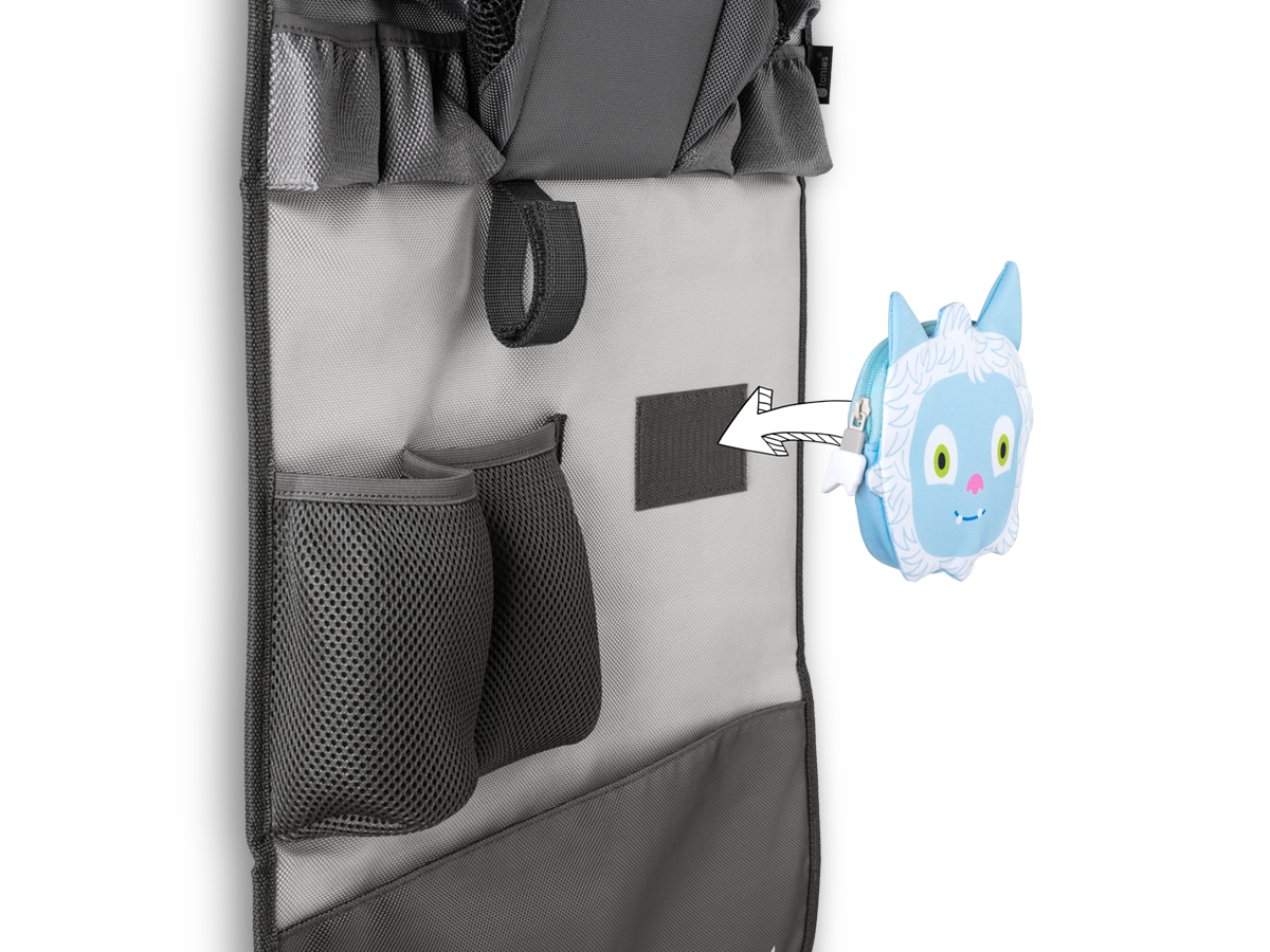 Tonies Car Organiser with Yeti Pouch - Grey