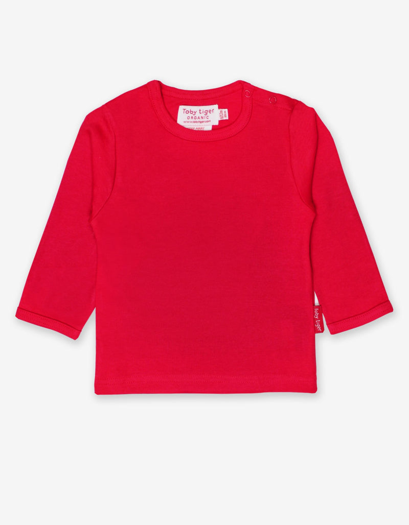 Toby Tiger Organic Basics Long Sleeve T-Shirt - Red