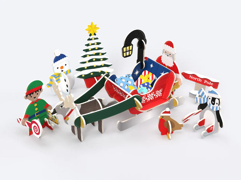 Santa's Midnight Sleigh Ride Pop-out Playset by Play Press