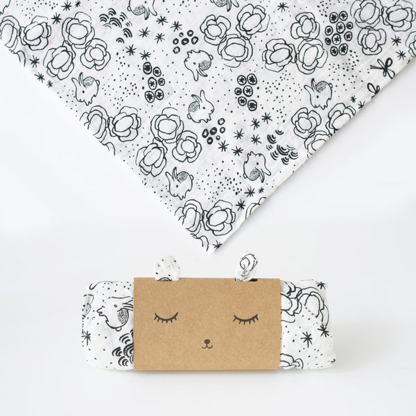 Bunny Muslin Swaddle By Wee Gallery
