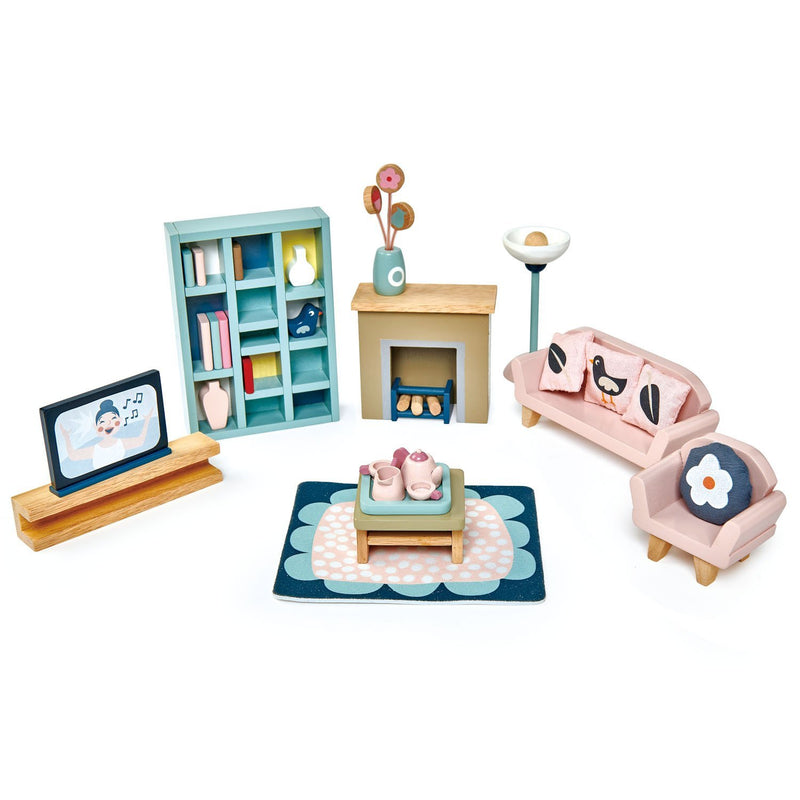 Tenderleaf Dolls House Sitting Room Furniture Set