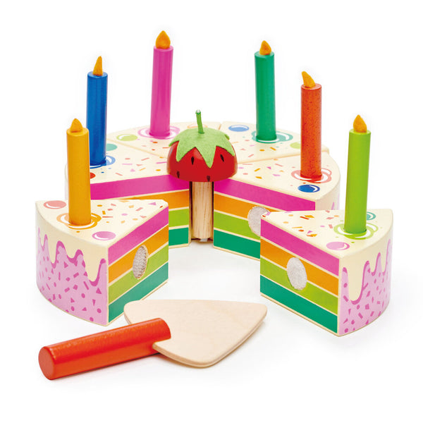 Tenderleaf Toys Rainbow Birthday Cake