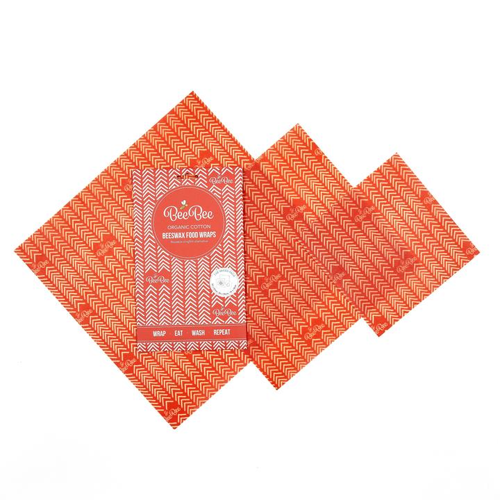 Beebee Beeswax Wraps, The Mixed Size Pack of 3 (18,26,33cm)