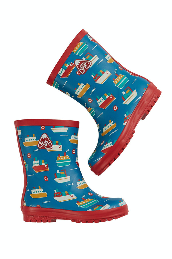 Frugi Puddle Buster Wellington Boots - Sail The Seas