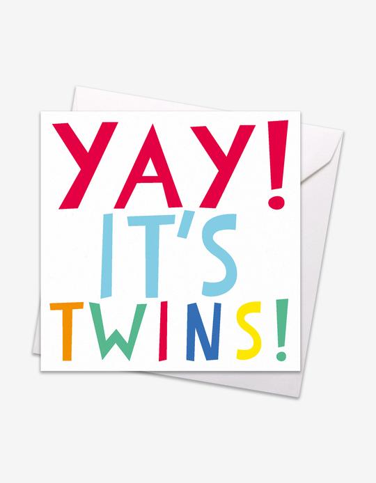 Toby Tiger Yay Twins Baby Card