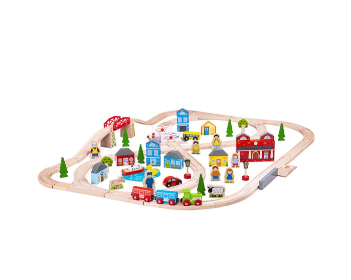 Bigjigs Town And Country Train Set