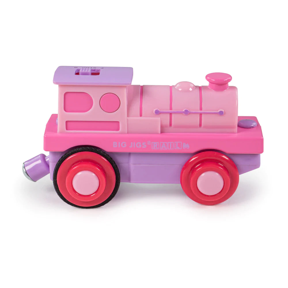 Bigjigs Powerful Pink Loco Battery Engine