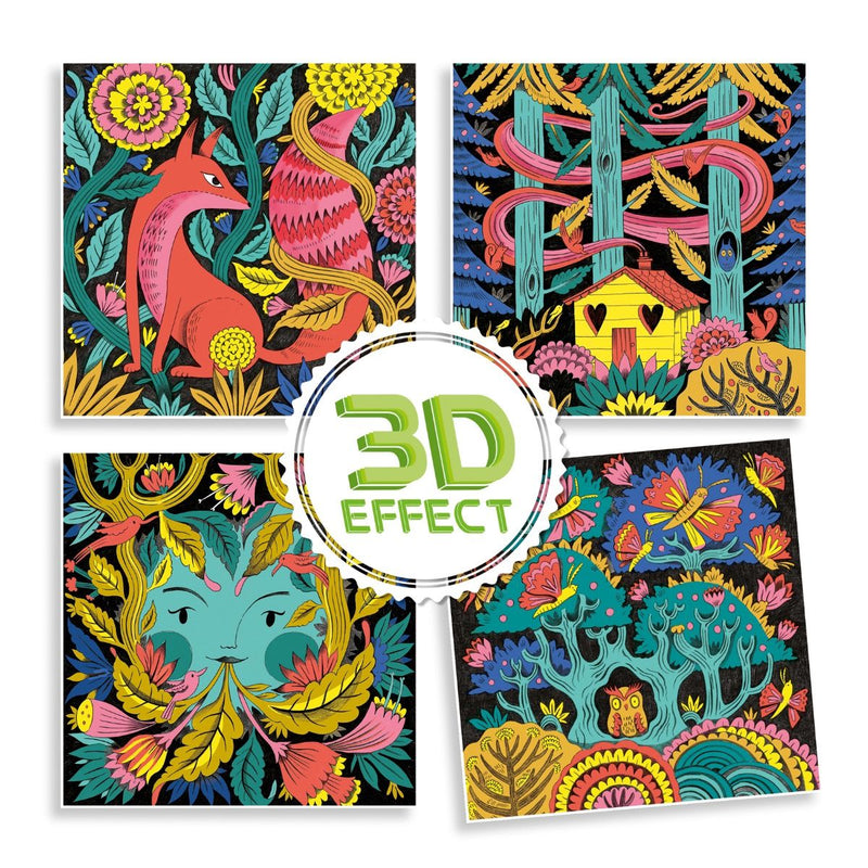 Djeco Fantasy Forest 3D Colouring