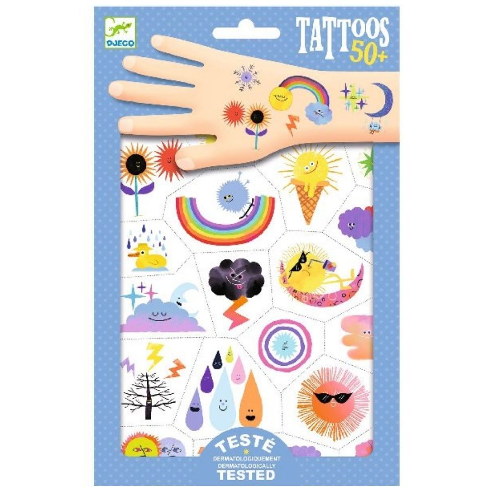 Djeco Tattoos - Weather Emojis