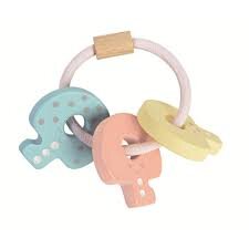 Plan Toys Baby Key Rattle Pastel