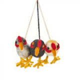Felt So Good Handmade Cheeky Chickens (Bag of 3) Hanging Easter Decoration
