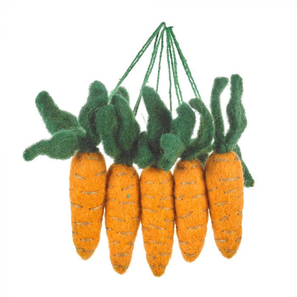 Handmade Hanging Carrots (Bag of 5) Biodegradable Hanging Easter Decoration