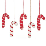 Felt So Good Christmas Candy Cane Decorations (Set of 5)