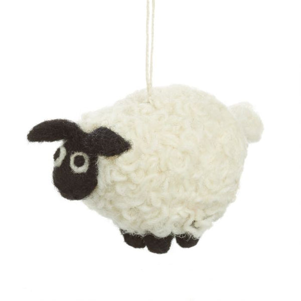 Felt So Good Handmade Hanging Black Sheep Felt Easter Decoration