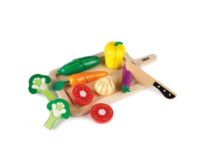 Wooden play vegetables