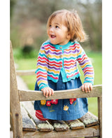 Frugi Rainbow Pointelle Cardigan - Rainbow